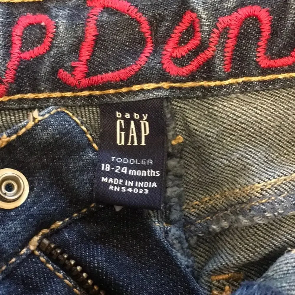 Baby Gap embroidered bootcut jeans